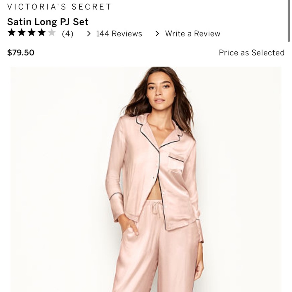 Victoria’s Secret Satin Pajama Set w/ slippers